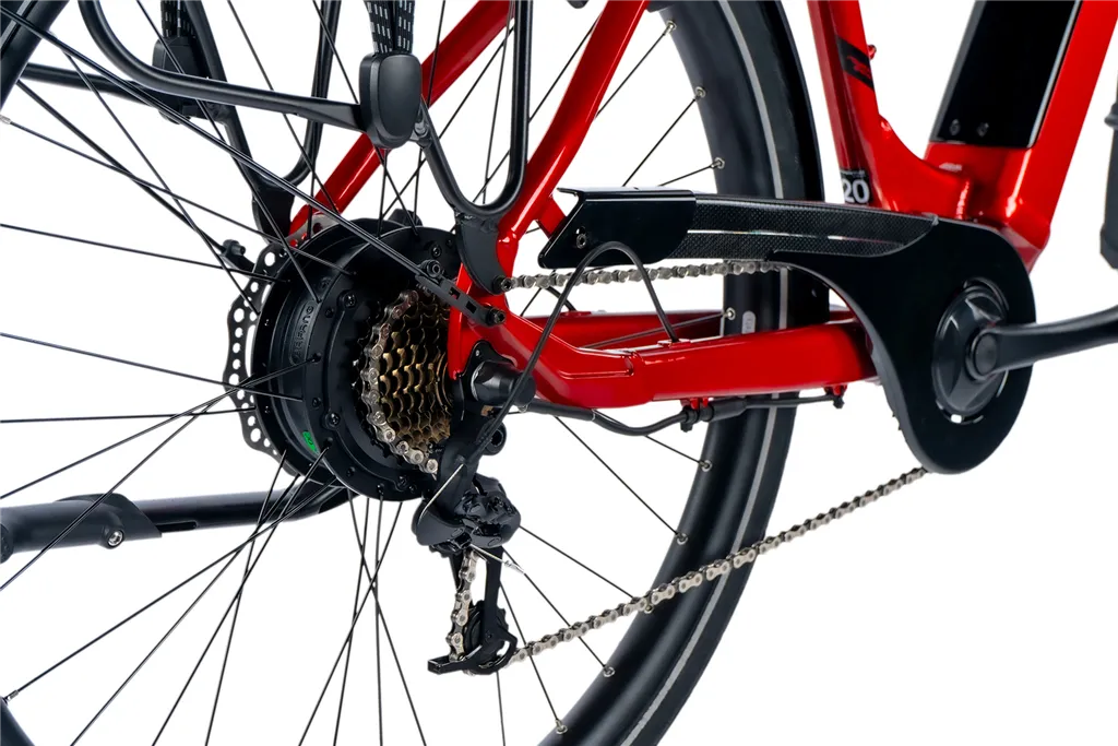 E-BIKE 28" NARA 18"-1, DARK RED SHINY (REAR MOTOR) KOLA NA PRODEJ