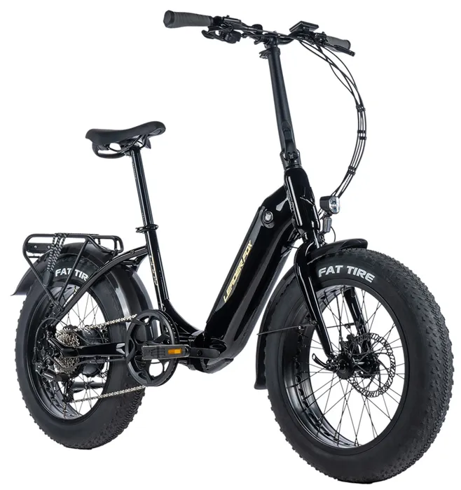 E-BIKE 20" CODY-2, FOLDING BIKE, BLACK SHINY (REAR MOTOR)