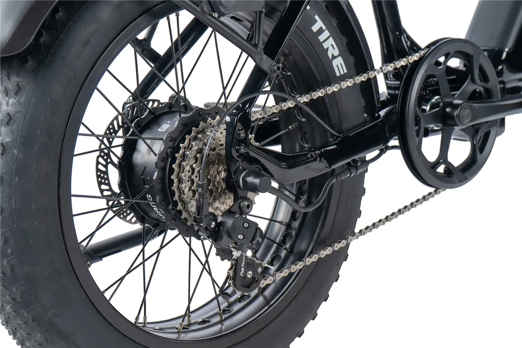 E-BIKE 20" CODY-2, FOLDING BIKE, BLACK SHINY (REAR MOTOR) KOLA NA PRODEJ