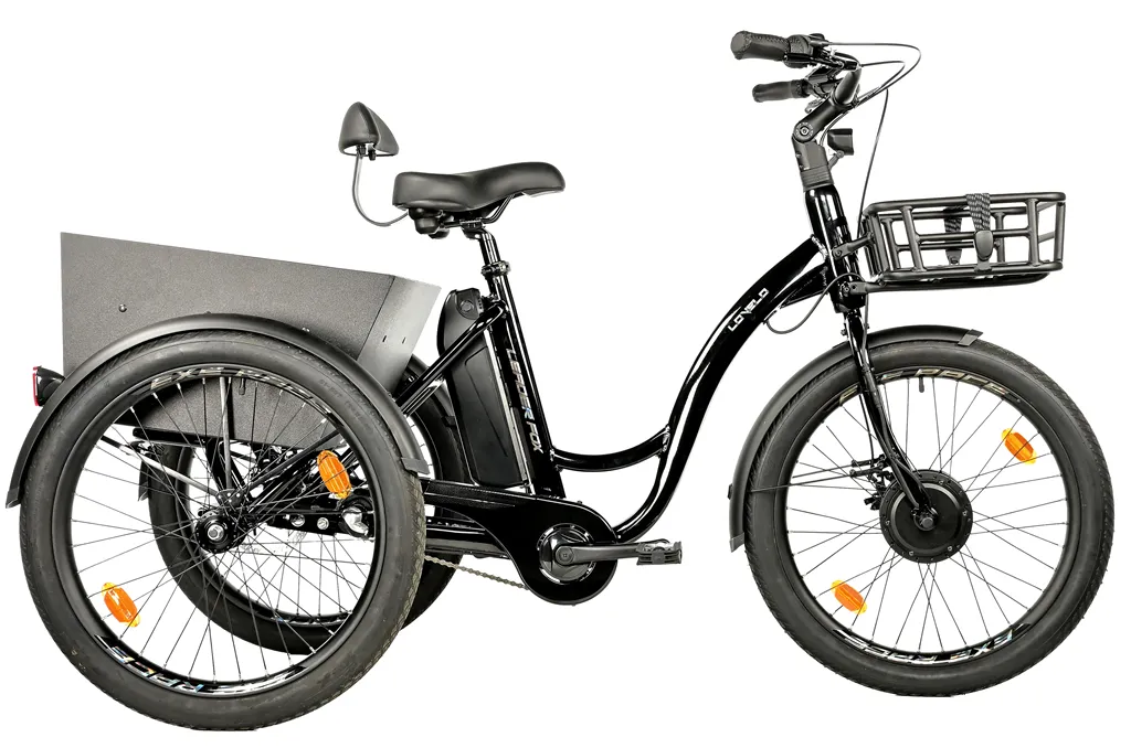 CARGO - TRICYCLE LOVELO, FRONT MOTOR, BLACK SHINY KOLA NA PRODEJ