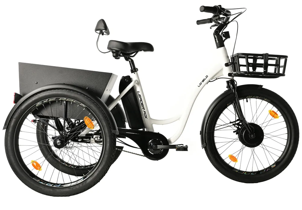 CARGO - TRICYCLE LOVELO, FRONT MOTOR, WHITE SHINY KOLA NA PRODEJ