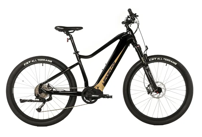 E-BIKE SWAN GENT 27,5", 19,5"-1, BLACK SHINY - beige sticker (MODEST)