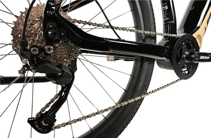 E-BIKE SWAN GENT 27,5", 19,5"-1, BLACK SHINY - beige sticker (MODEST)