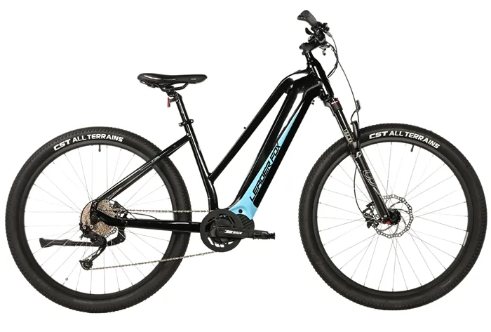 E-BIKE SWAN LADY 29", 18"-1, BLACK SHINY  - blue sticker (MODEST)