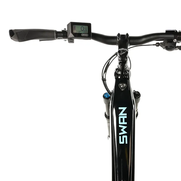 E-BIKE SWAN LADY 29", 20"-1, BLACK SHINY  - blue sticker (MODEST)