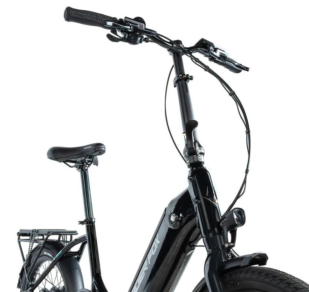 E-BIKE 20" TIFTON-1, FOLDING BIKE, BLACK SHINY (REAR MOTOR)