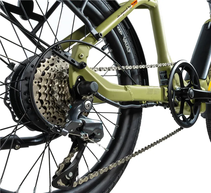 Leader Fox TIFTON 20" - skládací elektrokolo - army green