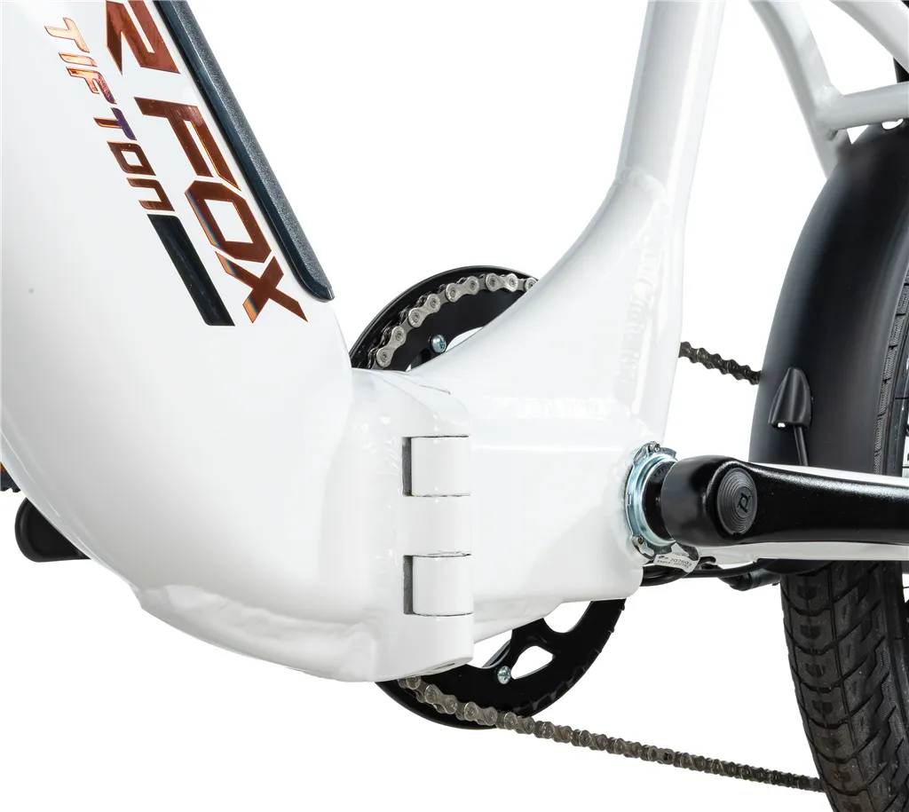 E-BIKE 20" TIFTON-3, FOLDING BIKE, WHITE SHINY (REAR MOTOR) KOLA NA PRODEJ