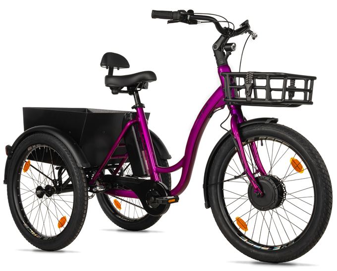 CARGO - TRICYCLE LOVELO, FRONT MOTOR, VIOLET KOLA NA PRODEJ
