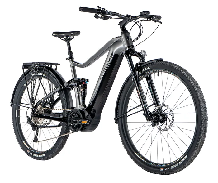 E-BIKE AXEN FULL SUSP. 29",MUDGUAD, 21,5"-1, GREY SHINY (PANASONIC)