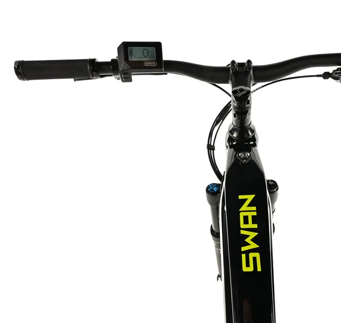 E-BIKE SWAN GENT 29", 17,5"-1, BLACK SHINY - yellow sticker (MODEST)