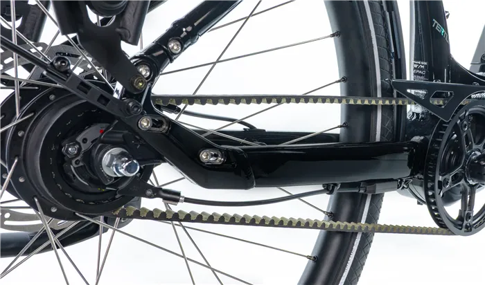 E-BIKE 28" TERTIUM CITY 20"-1, BLACK SHINY (M420/NEXUS 8, BELT)