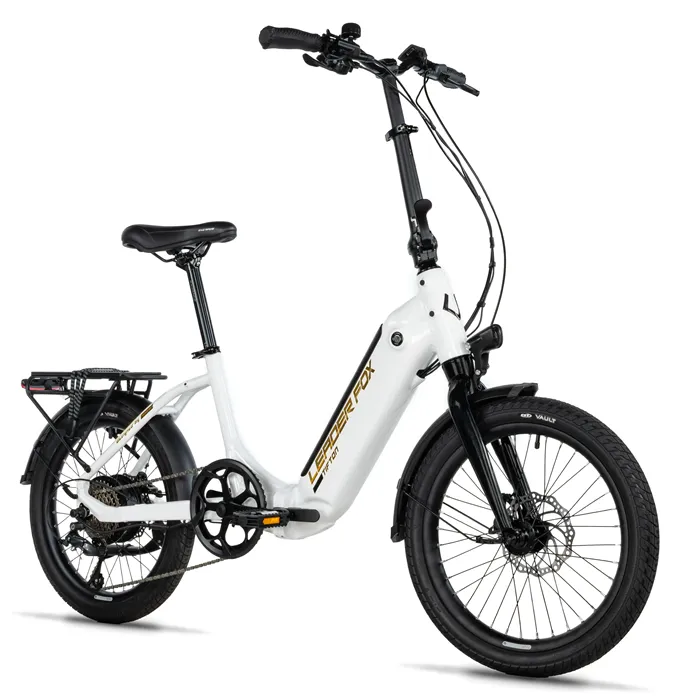 E-BIKE 20" TIFTON-3, FOLDING BIKE, WHITE SHINY (REAR MOTOR)